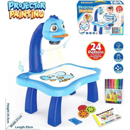 LED Projector Art Painting Table for Kids