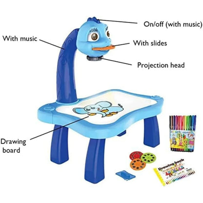 LED Projector Art Painting Table for Kids